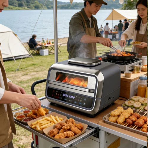 Stainless Steel Air Fryer With Smokeless Grill
