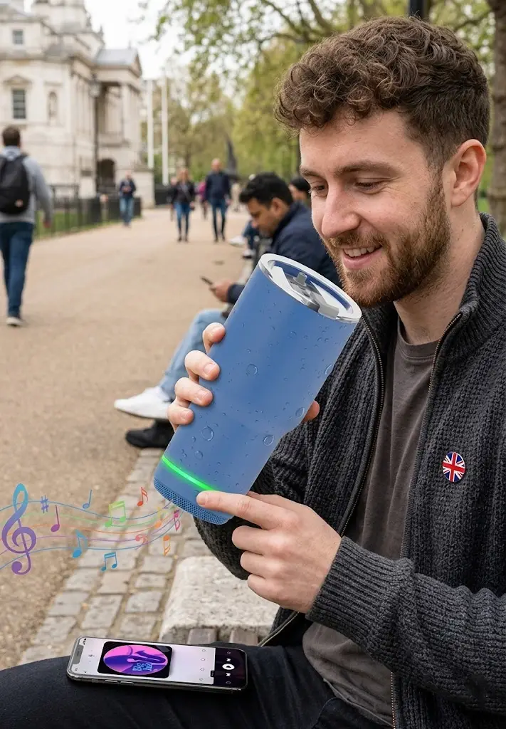 Water Bottle With Bluetooth Speaker